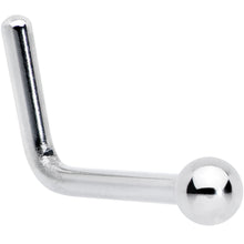 Load image into Gallery viewer, 20G Stainless Steel Stainless Steel Micro Ball Nose Ring L-Shaped

