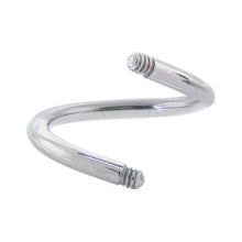 Load image into Gallery viewer, 14G Threaded 316l Stainless Steel Spiral Twist Shaft 7/16
