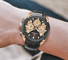 Load image into Gallery viewer, Men's  Waterproof Stainless Steel Watch With Chronometers Business Style Wristwatch Unique Design Perfect Gift
