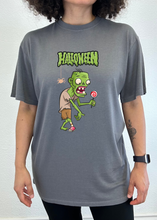 Load image into Gallery viewer, Halloween Green Monster Unisex Bamboo Viscose/Organic Cotton Short Sleeve Graphic T-Shirt
