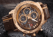 Load image into Gallery viewer, Men's  Sports Waterproof Watch With Chronometers And Leather Belt Multifunction Wristwatch Unique Design Perfect Gift
