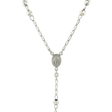 Load image into Gallery viewer, Rosary Chain and Large Bead Necklace in Sterling Silver
