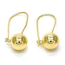 Load image into Gallery viewer, 14K Gold Filled High Polish Finish Leverback Earring, Ball Design, Polished Finish, Golden Tone
