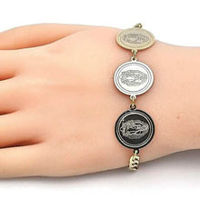 Load image into Gallery viewer, 14k Gold Filled High Polish Finsh Cuban Curb Coin Bracelet
