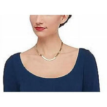 Load image into Gallery viewer, 14K Gold High Polish Finish Flat Herringbone Chain Necklace
