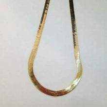 Load image into Gallery viewer, 14K Gold High Polish Finish Flat Herringbone Chain Necklace
