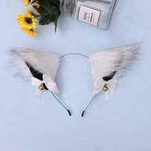 Load image into Gallery viewer, 15 Colors Beautiful Masquerade Halloween Cat Ears Cosplay Cat Ear Party Costume Bow Tie Bell Headwear Headband Gorgeous Hair Accessories For Women
