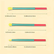 Load image into Gallery viewer, 15-Pieces: Rainbow Color High Quality Makeup Brush Set
