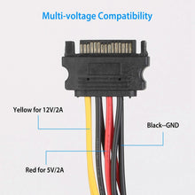 Load image into Gallery viewer, 15 Pin Y Splitter Cable Adapter
