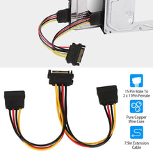 Load image into Gallery viewer, 15 Pin Y Splitter Cable Adapter

