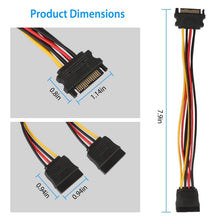 Load image into Gallery viewer, 15 Pin Y Splitter Cable Adapter
