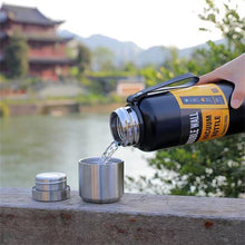 Load image into Gallery viewer, 1500ml Water Bottle Stainless Steel Cold Hydroflask Thermos Large Capacity Thermal Mug Cup Sport Cycling Vacuum Flask Insulated  Vacuum Insulated Thermos Water Bottle with Wide Mouth Cup BPA-Free Stainless Steel Water Bottles
