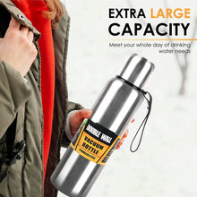 Load image into Gallery viewer, 1500ml Water Bottle Stainless Steel Cold Hydroflask Thermos Large Capacity Thermal Mug Cup Sport Cycling Vacuum Flask Insulated  Vacuum Insulated Thermos Water Bottle with Wide Mouth Cup BPA-Free Stainless Steel Water Bottles
