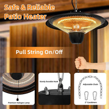 Load image into Gallery viewer, 1500W Outdoor Hanging Patio Ultra-Quiet Electric Heating Lamp
