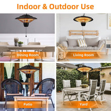 Load image into Gallery viewer, 1500W Outdoor Hanging Patio Ultra-Quiet Electric Heating Lamp
