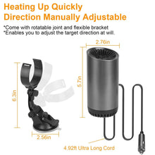Load image into Gallery viewer, 150W Portable Car Heater 2-in-1 Heating Cooling Fan Rotatable Demister Defroster

