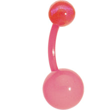 Load image into Gallery viewer, Bioplast Pink Glow In The Dark Belly Ring
