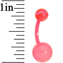 Load image into Gallery viewer, Bioplast Pink Glow In The Dark Belly Ring

