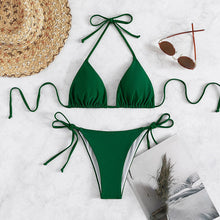 Load image into Gallery viewer, Swimwear Women Bandage Women Triangle Bathing Suits 2 Pieces Bikini Bowknot Swimsuit Bikini Set Swimwear Bikini Sets Bikinis Bathing Suit Push Up Swimsuit Summer Beachwear
