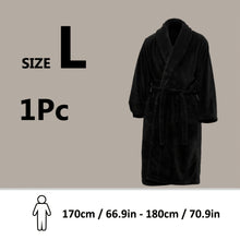 Load image into Gallery viewer, Unisex Extra Warm Coral Fleece Bathrobe Mens and Women Adult Robes for Your Bathroom Bath Towel Bedroom Shawl Collar Robes, Valentines gift for lovers
