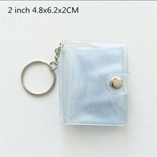 Load image into Gallery viewer, 16 Photos Card Holder 1 Inches Card Bag Photo Album Keychain Hollow Love Photo Holder Key Rings Holds Memory Album DIY Memorable Gifts For Loved Ones

