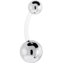 Load image into Gallery viewer, Stainless Steel Ball Bioplast Belly Ring
