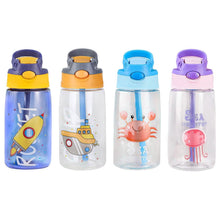 Load image into Gallery viewer, 16.2oz Leak-proof Kids Water Bottle with Straw Push Button
