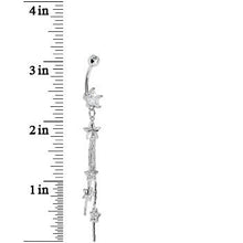 Load image into Gallery viewer, Crystalline Gem Cosmic Star Dangle Belly Ring
