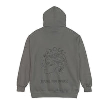 Load image into Gallery viewer, Explore Your Uniqueness Hoodie, Garment-Dyed Unisex Hoodie, Cozy Gift for Explorers, Comfortable Everyday Wear, Perfect for All Occasions
