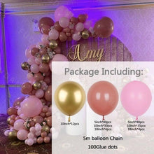 Load image into Gallery viewer, 167Pcs Retro Pink Balloons Arch Kit Gold Latex Balloons For Wedding Anniversary Birthday Party Decoration Girl Birthday Party Decoration
