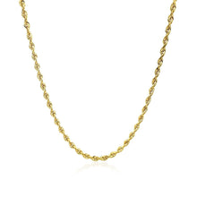 Load image into Gallery viewer, 2.5mm 10k Yellow Gold Solid Diamond Cut Rope Chain
