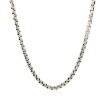 Load image into Gallery viewer, 3.0mm Sterling Silver Rhodium Plated Round Box Chain
