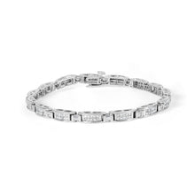 Load image into Gallery viewer, 14K White Gold 2.0 Cttw Baguette and Princess-Cut Diamond Tennis Bracelet (H-I Color, SI1-SI2 Clarity) - 7"
