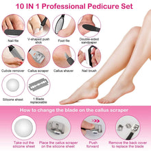 Load image into Gallery viewer, 17-Pieces Set: Electric Foot Callus Remover with Vacuum Foot Grinder Rechargeable
