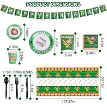 Load image into Gallery viewer, 171-Pieces: Baseball Birthday Party Disposable Dinnerware Set
