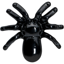 Load image into Gallery viewer, Black Titanium Anodized 3-D Spider Barbell Tongue Ring
