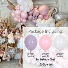 Load image into Gallery viewer, 175pcs Pink Purple Arch Garland Kit Balloons Set For Birthday Wedding Party Background Decor Bridal Showers Girl Birthday Decoration
