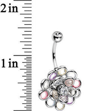 Load image into Gallery viewer, Crystalline Gem Multi Burst Flower Belly Ring
