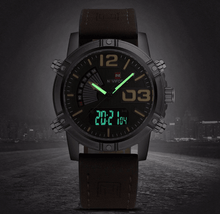 Load image into Gallery viewer, Men's Multifunction Digital Analog Waterproof Watch With Alarm And Automatic Time Zones Unique Design Excellent Gift
