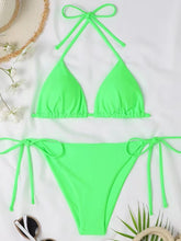 Load image into Gallery viewer, Swimwear Women Bandage Women Triangle Bathing Suits 2 Pieces Bikini Bowknot Swimsuit Bikini Set Swimwear Bikini Sets Bikinis Bathing Suit Push Up Swimsuit Summer Beachwear
