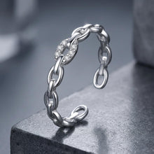 Load image into Gallery viewer, 925 Sterling Silver 0.3cm Width CZ Pavé Setting Rings
