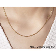 Load image into Gallery viewer, 14k Yellow Gold Round Cable Link Chain 1.9mm
