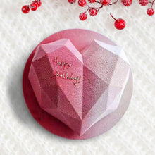 Load image into Gallery viewer, 1/8 Cavity 3D Diamond Love Heart Shape Mold Silicone Chocolate Cookie Muffin Baking Tool Sponge Mousse Dessert Cake Decorating Diamond Heart Love Shape Silicone Mousse Cake Dessert Chocolate Molds Tray White Red
