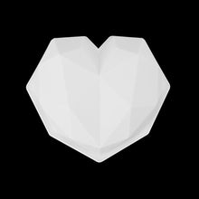 Load image into Gallery viewer, 1/8 Cavity 3D Diamond Love Heart Shape Mold Silicone Chocolate Cookie Muffin Baking Tool Sponge Mousse Dessert Cake Decorating Diamond Heart Love Shape Silicone Mousse Cake Dessert Chocolate Molds Tray White Red
