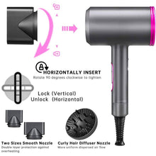 Load image into Gallery viewer, 1800W Professional Hair Dryer with Diffuser Ionic Conditioning
