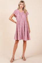 Load image into Gallery viewer, Lace Detail Ruffled Button Down Tiered Dress For Women – Romantic, Fluttering, Delicate, Feminine &amp; Elegant Design

