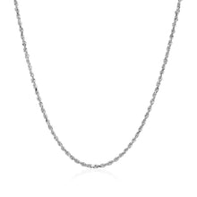 Load image into Gallery viewer, 10k White Gold Solid Diamond Cut Rope Chain 1.4mm
