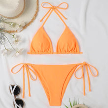 Load image into Gallery viewer, Swimwear Women Bandage Women Triangle Bathing Suits 2 Pieces Bikini Bowknot Swimsuit Bikini Set Swimwear Bikini Sets Bikinis Bathing Suit Push Up Swimsuit Summer Beachwear
