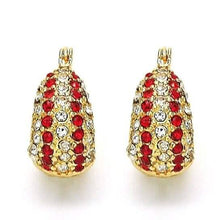 Load image into Gallery viewer, 18k Gold Filled High Polish Finish 5 Line Crystal Earring
