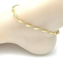 Load image into Gallery viewer, 18k Gold Filled High Polish Finsh Elephant Link Anklet Bracelet
